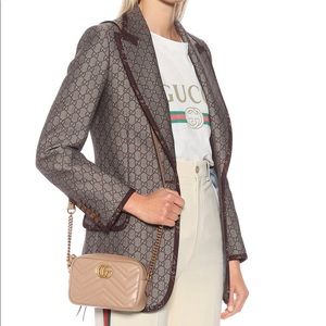 Gucci Marmont Mini Camera Bag In Rose Porcelain